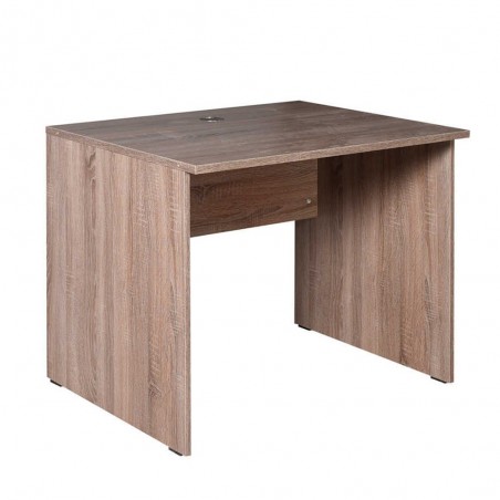 Γραφείο επαγγελματικό σταχτί με τρύπες για καλώδια 90x76x75 εκ