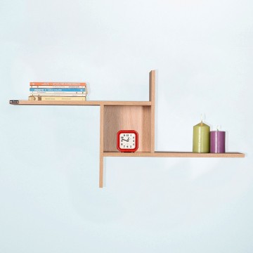 Ράφι τοίχου πολυμορφικο φυσικό sonoma 100x18x50 εκ