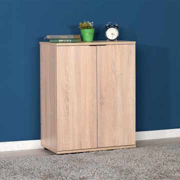 Παπουτσωθηκη φυσικό sonoma με δυο πόρτες πέντε ράφια 60x34x78 εκ