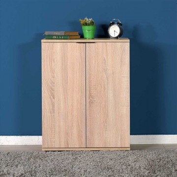 Παπουτσωθηκη φυσικό sonoma με δυο πόρτες πέντε ράφια 60x34x78 εκ