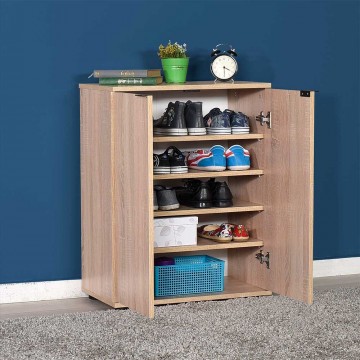 Παπουτσωθηκη φυσικό sonoma με δυο πόρτες πέντε ράφια 60x34x78 εκ