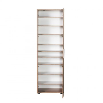 Έπιπλο εισόδου παπουτσωθηκη με καθρέπτη σταχτί με 10 ράφια 45x36x187 εκ