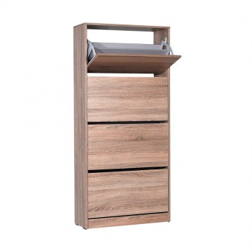 Παπουτσωθηκη με ανάκληση σταχτί 24 ζευγαριών 73x26x157 εκ