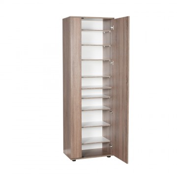 Έπιπλο εισόδου παπουτσωθηκη με καθρέπτη σταχτί με 10 ράφια 60x36x187 εκ