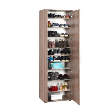 Έπιπλο εισόδου παπουτσωθηκη με καθρέπτη σταχτί με 10 ράφια 60x36x187 εκ