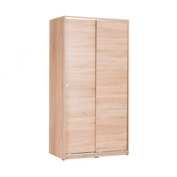 Ντουλάπα συρόμενη  φυσικό sonoma με κρεμάστρα και εσωτερικά πατάρια 94x52x182 εκ
