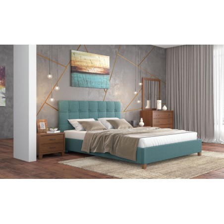 ΚΡΕΒΑΤΙ ΥΠΕΡΔΙΠΛΟ Νο 64 ΥΦΑΣΜΑΤΙΝΟ ΣΕ ΜΠΛΕ ΧΡΏΜΑ 160Χ200ΕΚ.