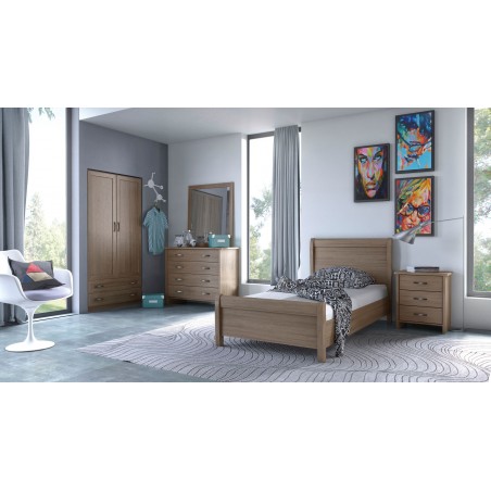 ΚΡΕΒΑΤΙ ΜΟΝΟ ΑΠΟ ΜΕΛΑΜΙΝΗ ΚΑΙ ΞΥΛΟ ΟΞΙΑΣ ΣΤΑ ΠΟΔΙΑ No26 ΜΟΚΑ ΧΡΩΜΑ 90Χ190ΕΚ.