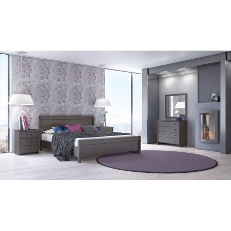 ΚΡΕΒΑΤΙ ΥΠΕΡΔΙΠΛΟ ΑΠΟ ΜΕΛΑΜΙΝΗ ΚΑΙ ΞΥΛΟ ΟΞΙΑΣ ΣΤΑ ΠΟΔΙΑ No26 ΒΕΓΚΕ ΧΡΩΜΑ 160Χ200ΕΚ.