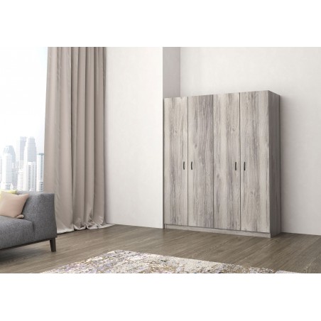 ΝΤΟΥΛΑΠΑ ΤΕΤΡΑΦΥΛΛΗ ΧΡΩΜΑΤΟΣ ΣΤΑΧΤΙ ΑΠΟ ΜΕΛΑΜΙΝΗ ΔΙΑΣΤΑΣΕΩΝ 182x60x220ΕΚ