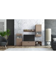 ΣΥΝΘΕΤΟ 4τμχ Νο17 ΧΡΩΜΑΤΟΣ ΜΟΚΑ ΤΟ ΕΠΙΠΛΟ TV 150*40*36ΕΚ., 2 ΒΙΤΡΙΝΕΣ 45*30*93ΕΚ., ΡΑΦΙ ΤΟΙΧΟΥ 90*15*20ΕΚ.