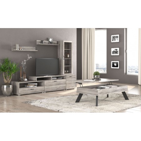 ΣΥΝΘΕΤΟ ΑΠΟ ΜΕΛΑΜΙΝΗ 7τμχ Νο28 ΧΡΩΜΑΤΟΣ ΣΤΑΧΤΙ ΤΟ ΕΠΙΠΛΟ TV 225*45*48ΕΚ., ΒΙΤΡΙΝΑ 45*30*120ΕΚ., 2 ΡΑΦΙΑ ΤΟΙΧΟΥ 90*12*20ΕΚ.