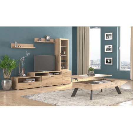 ΣΥΝΘΕΤΟ ΑΠΟ ΜΕΛΑΜΙΝΗ 7τμχ Νο28 ΧΡΩΜΑΤΟΣ ΜΕΛΙ ΕΠΙΠΛΟ TV 225*45*48ΕΚ., ΒΙΤΡΙΝΑ 45*30*120ΕΚ., 2 ΡΑΦΙΑ ΤΟΙΧΟΥ 90*12*20ΕΚ.