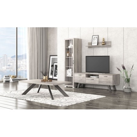 ΣΥΝΘΕΤΟ ΑΠΟ ΜΕΛΑΜΙΝΗ 3τμχ Νο30 ΧΡΩΜΑΤΟΣ ΣΤΑΧΤΙ ΕΠΙΠΛΟ TV 150*45*52ΕΚ., ΒΙΤΡΙΝΑ 45*45*180ΕΚ., ΡΑΦΙ ΤΟΙΧΟΥ 90*12*20ΕΚ.