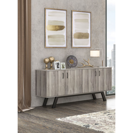 ΜΠΟΥΦΕΣ ΧΡΩΜΑΤΟΣ ΣΤΑΧΤΙ Νο2 ΑΠΟ ΜΕΛΑΜΙΝΗ ΜΕ 4 ΜΕΓΑΛΑ ΝΤΟΥΛΑΠΙΑ ΚΑΙ ΜΑΥΡΑ ΜΕΤΑΛΛΙΚΑ ΠΟΔΙΑ ΔΙΑΣΤΑΣΕΩΝ 180x45x85ΕΚ.