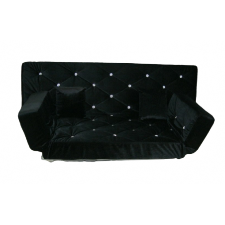 ΚΑΝΑΠΕΣ ΚΡΕΒΑΤΙ ΣΕ ΓΚΡΙ ΧΡΩΜΑ ΚΑΠΙΤΟΝΕ ΜΕ ΣΤΡΑΣ ΣΤΑ ΚΟΥΜΠΙΑ 190x90x90ΕΚ.