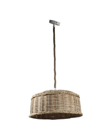 Μονόφωτο φωτιστικό Ε27 vintage μπαμπού πλέγμα rattan μπεζ διάστάσεων Φ42*Υ20εκ. κατάλληλο για κάθε χώρο είτε ιδιωτικό είτε επαγγ