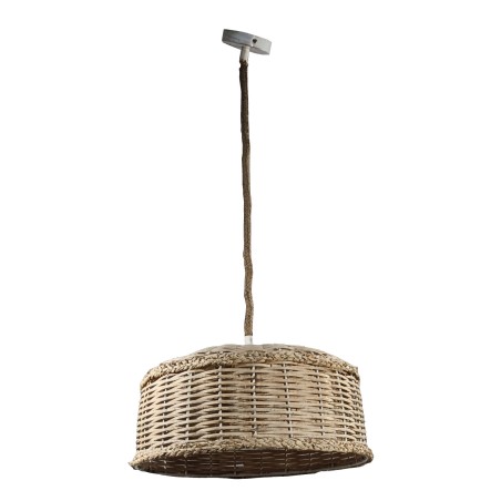 Μονόφωτο φωτιστικό Ε27 vintage μπαμπού πλέγμα rattan μπεζ διάστάσεων Φ42*Υ20εκ. κατάλληλο για κάθε χώρο.