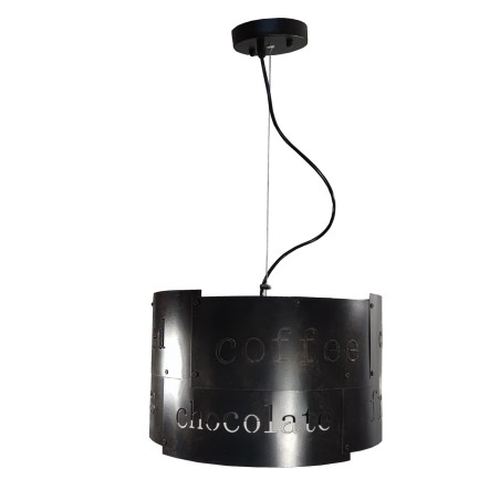 Τρίφωτο φωτιστικό Ε27 μεταλλικό σε απόχρωση μαύρο οξυντέ με γράμματα διαστάσεων Φ35*Υ23εκ.