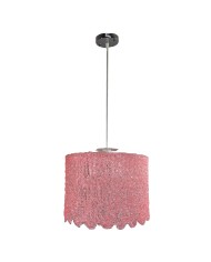 Τρίφωτο φωτιστικό καπέλο ροζ plexi glass E27 διαστάσεων Φ33*25εκ.