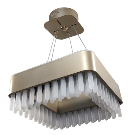 Φωτιστικό LED τετράγωνο σε χρυσή ματ απόχρωση διαστάσεων 37*37*Υ15 εκ. 2xLED/36W/240V/4000Κ