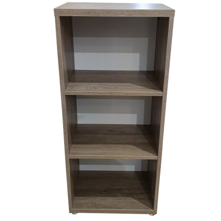 Βιβλιοθήκη γραφείου από μελαμίνη σε σταχτί χρώμα με 4 επίπεδα αποθήκευσης 42*30*93εκ.