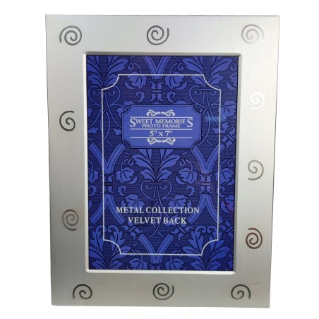 Κορνίζα ασημί μεταλλική 12x18εκ. ή 5"x7" με επιλογή επιτραπέζιας ή επιτοίχιας χρήσης