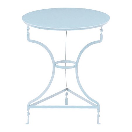 Τραπέζι καφενείου παραδοσιακό μεταλλικό λευκό με ηλεκτροστατική βαφή Φ60*73εκ