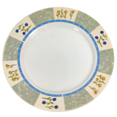 Πιάτο ρηχό πορσελάνης με πράσινο σχέδιο 23εκ