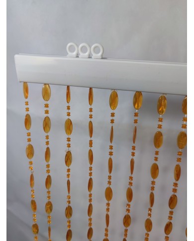 Κουρτίνα Πόρτας Χάντρα 100x220cm κρυσταλλική καφέ ανοιχτό 40 σειρών