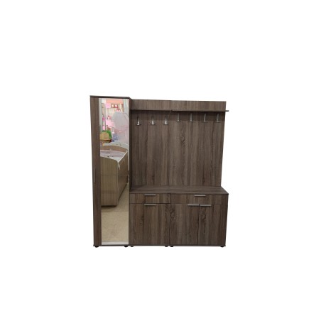 ΕΠΙΠΛΟ ΕΙΣΟΔΟΥ ΜΕ ΚΑΘΡΕΠΤΗ ΚΡΕΜΑΣΤΡΕΣ ΡΑΦΙΑ ΣΥΡΤΑΡΙΑ ΚΑΙ ΠΑΠΟΥΤΣΟΘΗΚΗ LIANA3 ΣΤΑΧΤΙ ΑΠΟ ΜΟΡΙΟΣΑΝΙΔΕΣ 170×36×187εκ