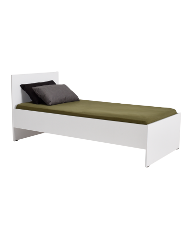 Κρεβάτι μονό CLEVER TOO white 90x190εκ. λευκό χρώμα από μοριοσανίδες με βάση στήριξης για στρώμα