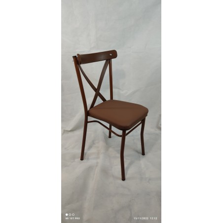 ΚΑΡΕΚΛΑ ΜΕΤΑΛΛΙΚΗ ΧΙΑΣΤΗ ΚΑΦΕ ΣΤΙΒΑΖΟΜΕΝΗ ΜΕ ΚΑΦΕ ΠΛΑΤΗ ΑΠΟ FIPERGLASS ΚΑΙ ΚΑΦΕ PU ΣΤΟ ΚΑΘΙΣΜΑ 46x46x86 εκ