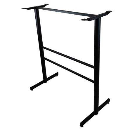 ΒΑΣΗ ΜΕΤΑΛΛΙΚΗ ΓΙΑ ΤΡΑΠΕΖΙ ΨΗΛΟ ΓΙΑ ΜΠΑΡ ΜΑΥΡΗ ΜΑΤ ΜΕ ΡΕΓΟΥΛΑΤΟΡΟΥΣ ΚΑΙ ΥΠΟΔΟΧΗ ΓΙΑ ΣΤΗΡΙΞΗ ΠΟΔΙΩΝ 95x50*109εκ