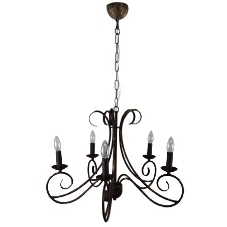 ΠΟΛΥΕΛΑΙΟΣ ΟΞΥΝΤΕ ΜΕ ΧΡΥΣΗ ΠΑΤΙΝΑ 5ΦΩΤΟΣ E14 ΜΕΤΑΛΛΙΚΟΣ  65x85εκ