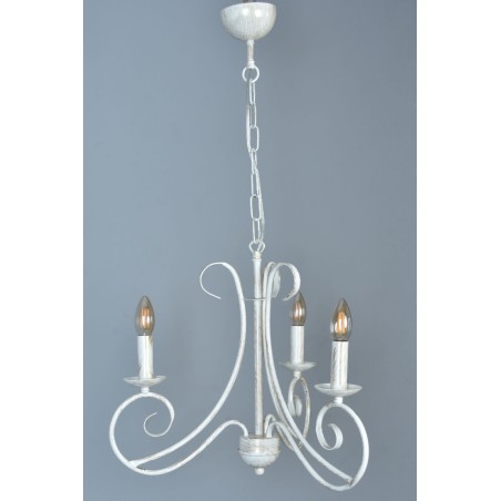 ΠΟΛΥΕΛΑΙΟΣ ΜΕ ΛΕΥΚΗ ΕΚΡΟΥ ΠΑΤΙΝΑ 3ΦΩΤΟΣ E14 ΜΕΤΑΛΛΙΚΟΣ 65x85εκ