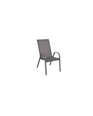 ΠΟΛΥΘΡΟΝΑ LEON ΜΕΤΑΛΛΙΚΗ ΓΚΡΙ ΜΕ TEXTLINE 2x1 ΓΚΡΙ  55,5x65x95cm