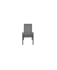 ΠΟΛΥΘΡΟΝΑ LEON ΜΕΤΑΛΛΙΚΗ ΓΚΡΙ ΜΕ TEXTLINE 2x1 ΓΚΡΙ  55,5x65x95cm