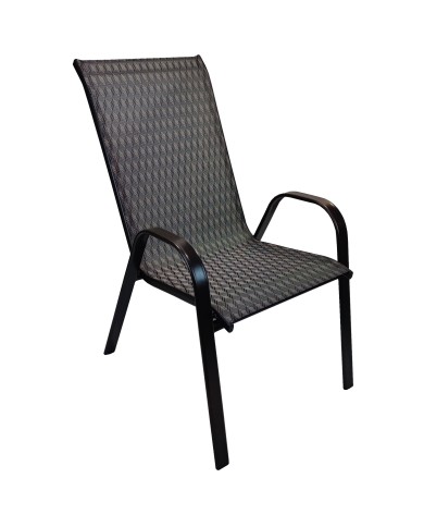 ΠΟΛΥΘΡΟΝΑ LEON ΜΕΤΑΛΛΙΚΗ ΚΑΦΕ ΜΕ TEXTLINE 2x1 55,5x65x95cm