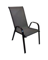 ΠΟΛΥΘΡΟΝΑ LEON ΜΕΤΑΛΛΙΚΗ ΚΑΦΕ ΜΕ TEXTLINE 2x1 55,5x65x95cm