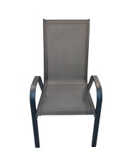 ΠΟΛΥΘΡΟΝΑ LEON ΜΕΤΑΛΛΙΚΗ ΓΚΡΙ ΜΕ TEXTLINE 2x1 ΓΚΡΙ  55,5x65x95cm