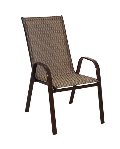 ΠΟΛΥΘΡΟΝΑ LEON ΜΕΤΑΛΛΙΚΗ ΚΑΦΕ ΜΕ TEXTLINE 2x1 55,5x65x95cm