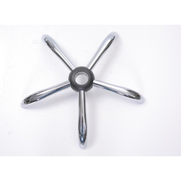 Ανταλλακτική βάση αστέρι χρωμίου μεταλλική για καρέκλα γραφείου με κουμπωτές ρόδες 32εκ ακτίνα