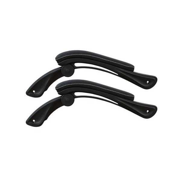 Μπράτσα σετ 2 τεμ για καρεκλά γραφείου gaming με ανεξάρτητη πλάτη πολυπροπυλενίου με γκρι επένδυση