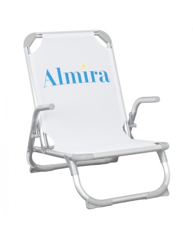 ΚΑΡΕΚΛΑΚΙ ΠΑΡΑΛΙΑΣ ΨΗΛΗ ΠΛΑΤΗ ALMIRA HM5053.03 ΒΑΡΕΩΣ ΤΥΠΟΥ ΛΕΥΚΟ ΑΛΟΥΜΙΝΙΟΥ 56x70x66 εκ.