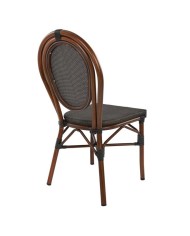 ΚΑΡΕΚΛΑ ΑΛΟΥΜΙΝΙΟΥ KASON BAMBOO LOOK ΚΑΦΕ ΜΕ TEXTLINE 40,5x56,5x89,5 εκ. HM5026