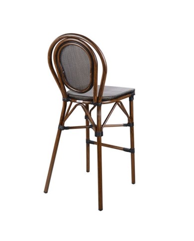 ΣΚΑΜΠΩ ΑΛΟΥΜΙΝΙΟΥ GIDEON BAMBOO LOOK ΚΑΦΕ ΜΕ TEXTLINE HM5059 47x61x115 εκ