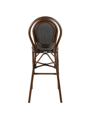 ΣΚΑΜΠΩ ΑΛΟΥΜΙΝΙΟΥ GIDEON BAMBOO LOOK ΚΑΦΕ ΜΕ TEXTLINE HM5059 47x61x115 εκ
