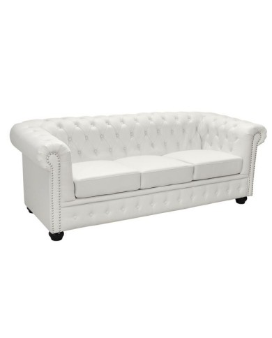 ΚΑΝΑΠΕΣ 3ΘΕΣΙΟΣ T.CHESTERFIELD HM3009.02 ΤΕΧΝΟΔΕΡΜΑ ΛΕΥΚΟ ΜΑΤ 208x90x73 εκ.