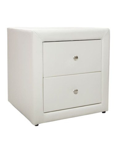 ΚΟΜΟΔΙΝΟ MONE HM2219.02 ΜΕ 2 ΣΥΡΤΑΡΙΑ ΑΠΟ ΛΕΥΚΟ ΜΑΤ PU 48X41X50 εκ